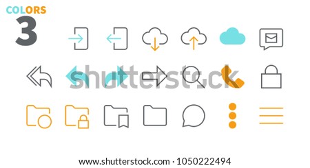 Email UI Pixel Perfect Well-crafted Vector Thin Line Icons 48x48 Ready for 24x24 Grid for Web Graphics and Apps with Editable Stroke. Simple Minimal Pictogram Part 4-5