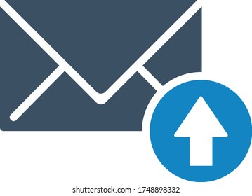 Email upload icon (vector illustration)
