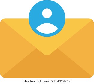 Correo electrónico con el icono de usuario - Notificación de mensaje Nuevo