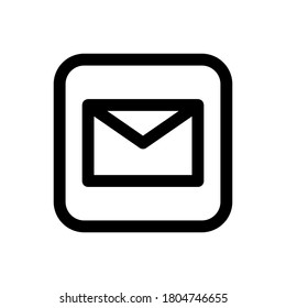 email (User Interface) icon outline vector. isolated on white background