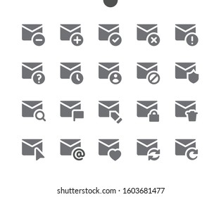 Email v1 UI Pixel Perfect Well-crafted Vector Solid Icons 48x48 Ready for 24x24 Grid for Web Graphics and Apps. Simple Minimal Pictogram