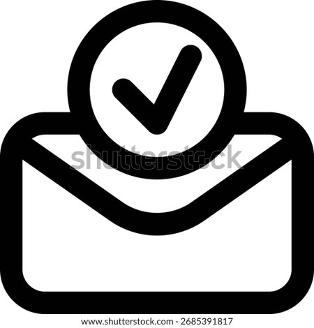 Email Validation, Email Verification Outline Icon