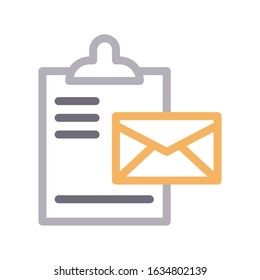 email vector color line icon