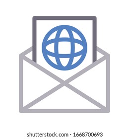 email vector color line icon 