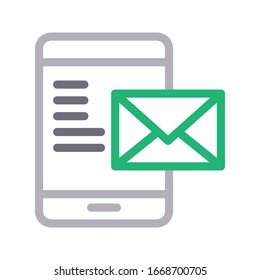 email vector color line icon 