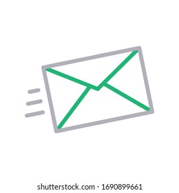 email vector color line icon 