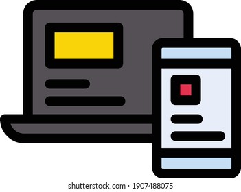 icono de línea de color del vector de correo electrónico