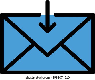 email vector color line icon