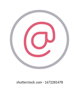 email vector color thin icon 
