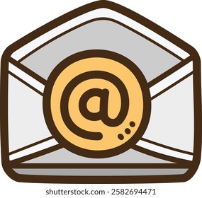 Email vector doodle illustration and graphic