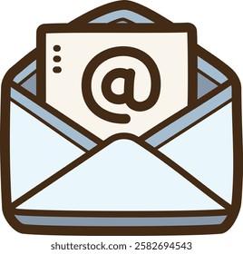 Email vector doodle illustration and graphic