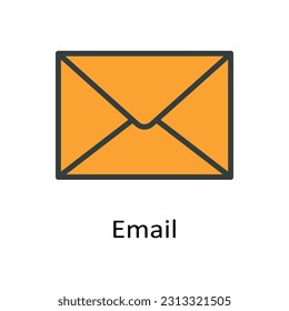 Email Vector   Fill outline  Icon Design illustration. Digital Marketing  Symbol on White background EPS 10 File