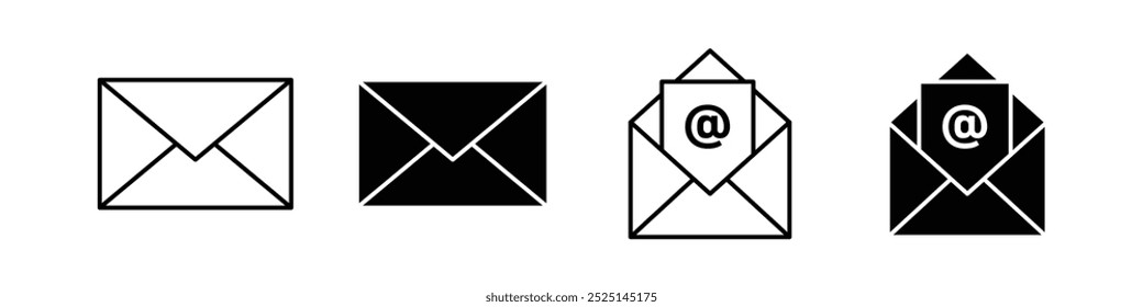 email vector vector filled and outlined iconss collection