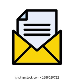 email vector flat color icon 