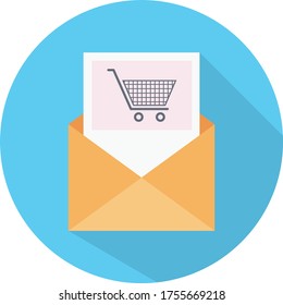 icono de color plano del vector de correo electrónico 