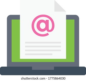 email vector flat color icon 