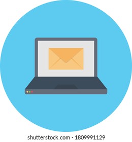 email vector flat color icon 
