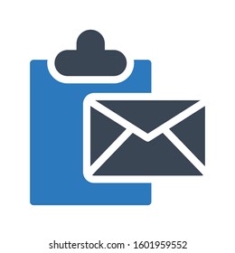 email vector glyph  color icon 
