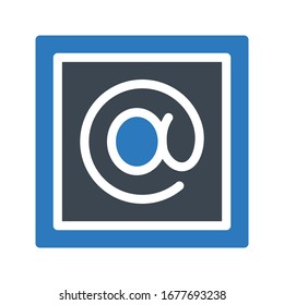 email vector glyph color icon 