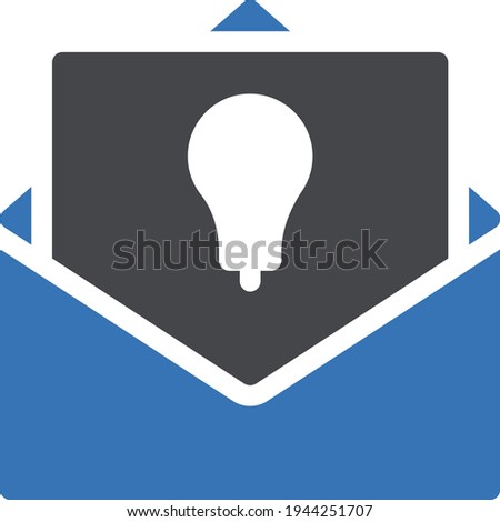 email vector glyph colour icon