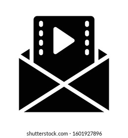 EMAIL vector glyph flat icon 