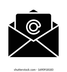 email vector glyph flat icon 