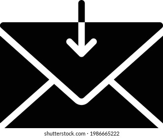 email vector glyph flat icon