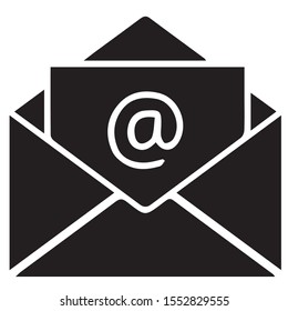  Email vector icon black color