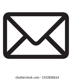  Email vector icon black color