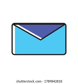 Icono de vector de correo electrónico con color azul