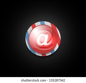 Email vector icon / button design