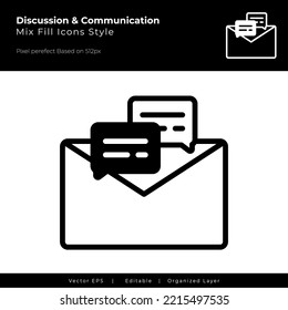 El icono del vector de correo electrónico se puede utilizar para la interfaz de usuario, patrón transparente, icono de aplicación móvil