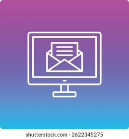 Icono de Vector de correo electrónico. Se puede utilizar para aplicaciones de impresión, móviles y de Web.