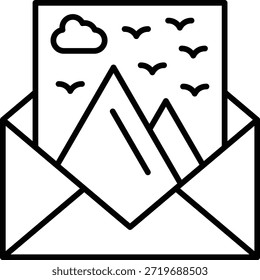 Icono de Vector de correo electrónico. Se puede utilizar para aplicaciones de impresión, móviles y de Web.