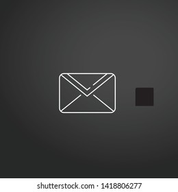 Email vector icon. Email concept stroke symbol design. Thin graphic elements vector illustration, outline pattern for your web site design, logo, UI. EPS 10.