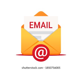 Email vector icon. Envelope with email. Email message, Infographic, Working process, Searching mail, New incoming message, Mail sending