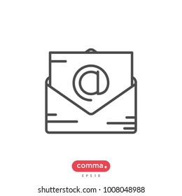 email vector icon, envelope symbol