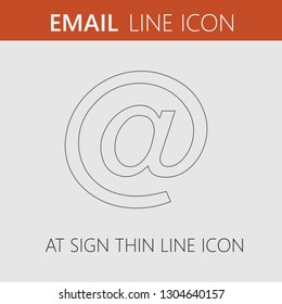 Email vector icon EPS 10. At sign.