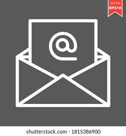 Icono de vector de correo electrónico. Ilustración vectorial Eps 10.