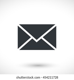 Email vector icon. Graphic symbol for your design, logo. Gray glyph on a white background. Isolated sign.