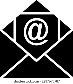 Señal de la ilustración del icono del vector de correo electrónico en fondo blanco..eps
