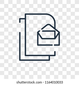 Email vector icon isolated on transparent background, Email logo concept