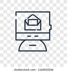 Email vector icon isolated on transparent background, Email logo concept