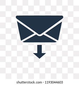 Email vector icon isolated on transparent background, Email transparency concept can be used web and mobile