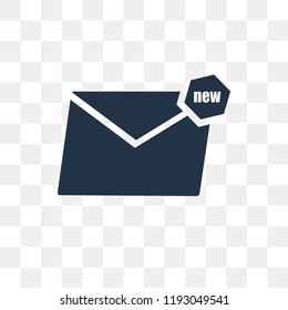 Email vector icon isolated on transparent background, Email transparency concept can be used web and mobile