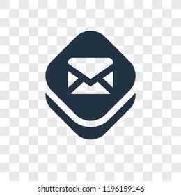 Email vector icon isolated on transparent background, Email transparency logo concept
