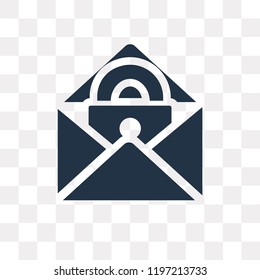 Email vector icon isolated on transparent background, Email transparency concept can be used web and mobile