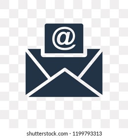 Email vector icon isolated on transparent background, Email transparency concept can be used web and mobile