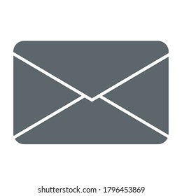 Icono de vector de correo electrónico. icono de letra aislado en fondo blanco
