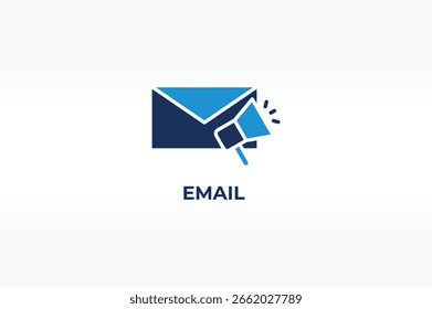 Ilustração de símbolo isolado do vetor, ícone ou logotipo do EMAIL